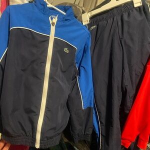 lacoste boys track sweatsuit size 6